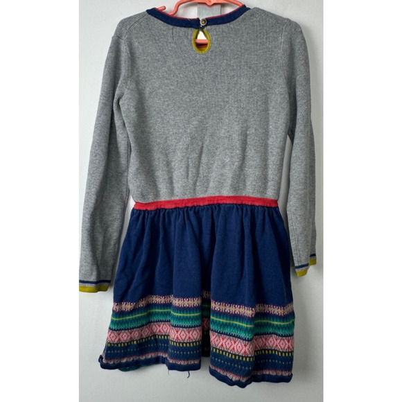 Mini Boden Sweater Dress Girls size 6-7Y Long Sleeve Blended Casual Striped D14 - Picture 4 of 5